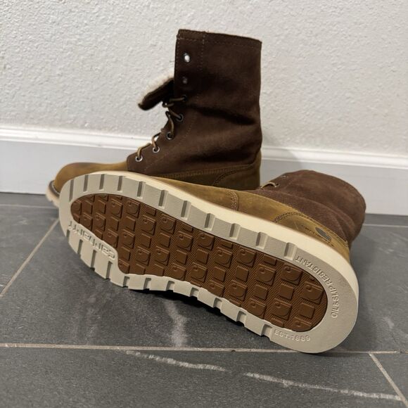 Carhartt Boots Womens Size 9 M 8-Inch Waterproof Insulated Fold‎ Down FW8079-W - Picture 7 of 7